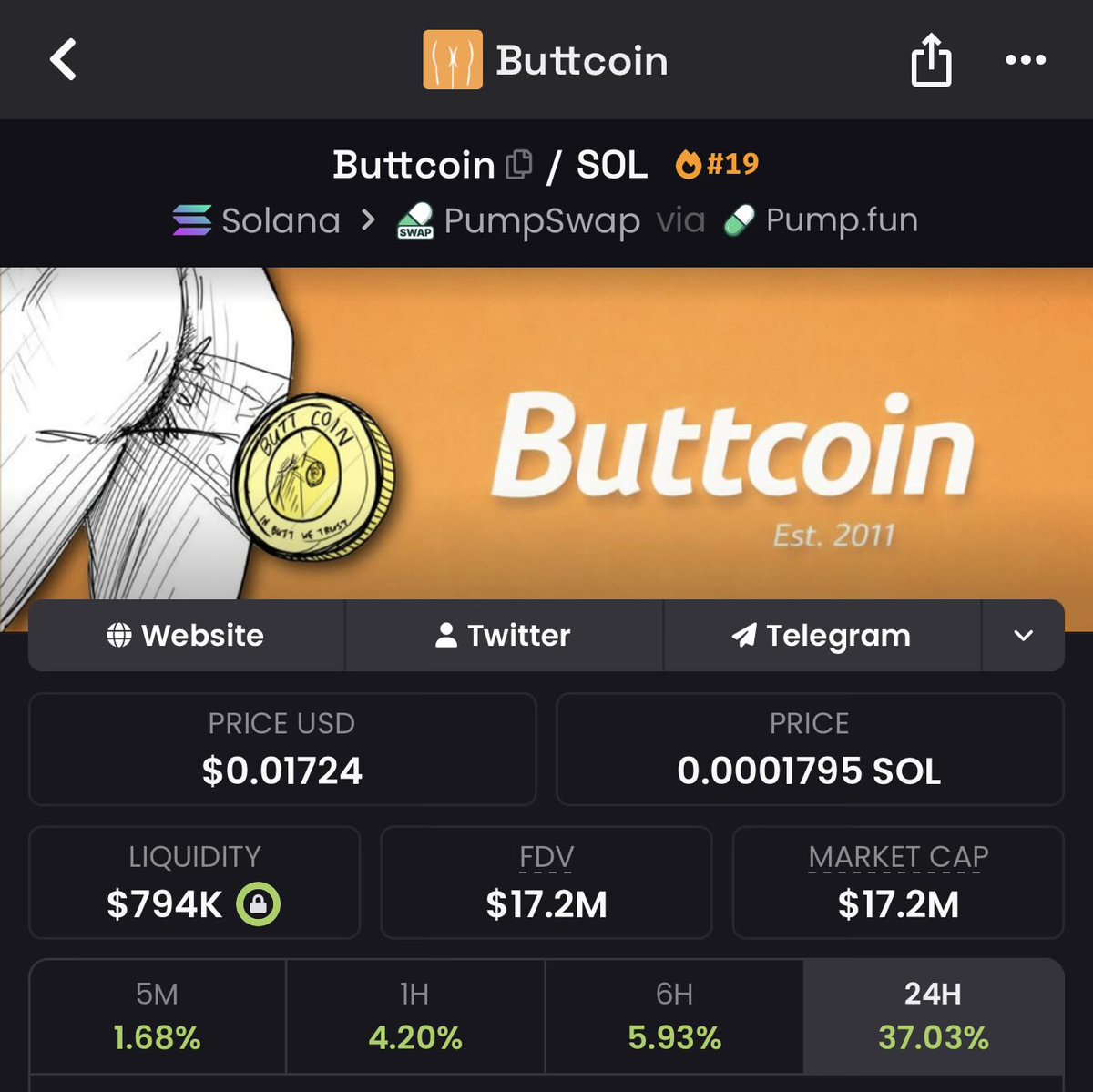 PewDiFi's tweet photo. GM

My buttfolio looks lovely today 

solana:Cm6fNnMk7NfzStP9CZpsQA2v3jjzbcYGAxdJySmHpump https://t.co/Yux9ecX8FR