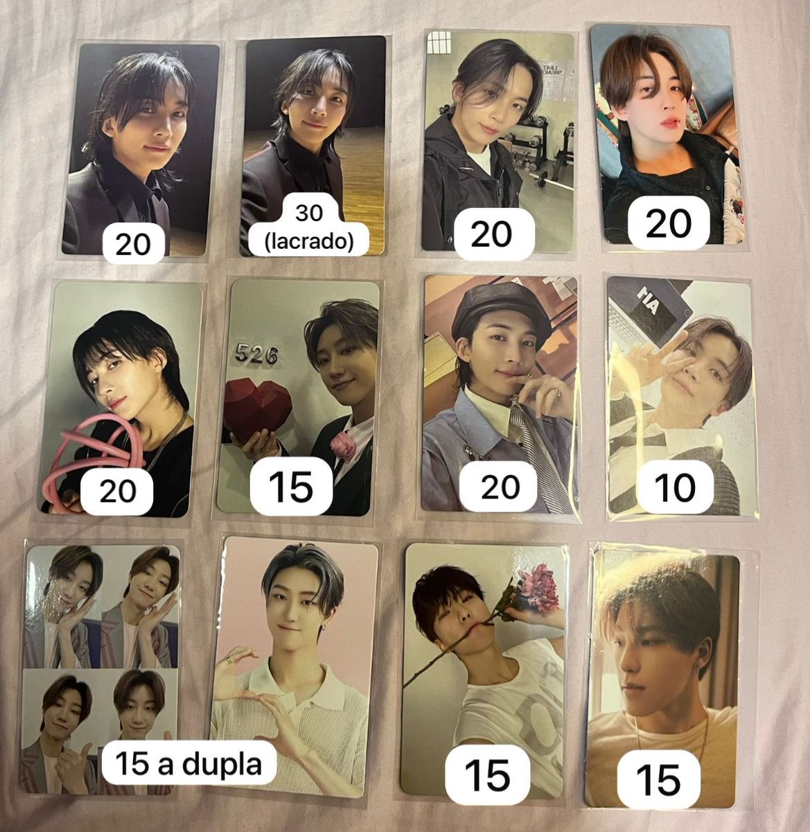 vendo/venda

valor na imagem + frete (R$ 13)
feedbacks no fixado e em <a href="/jiwoocoelha/">mar</a> 
envio em ate 3 semanas

jeonghan minghao hoshi dino seventeen vendo venda