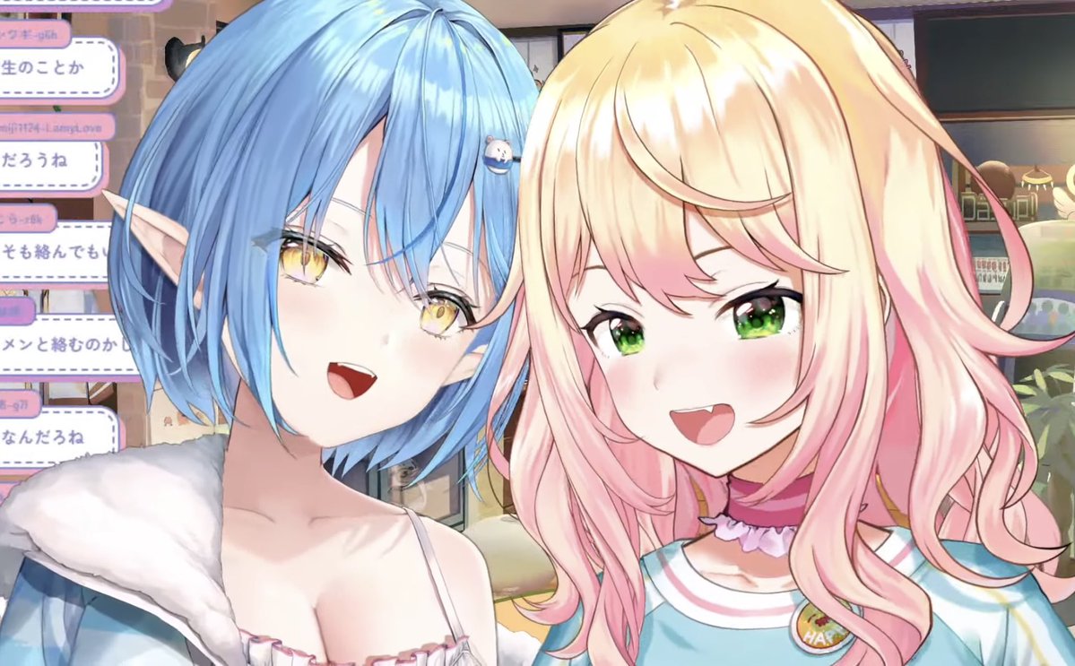 毎日可愛い雪花ラミィ と #毎日可愛い桃鈴ねね 💕 こぉの2人はホントに