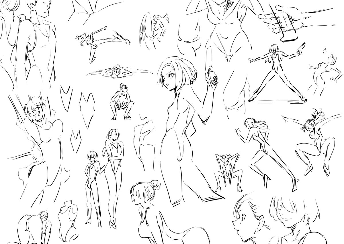 コミスタでハイグレ練習落書き! 
