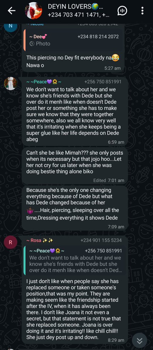 For the people that are saying “deyin shipper didn’t send that dm”
Look at what those animals have been doing to Joanna in their delusional group chat… because according to them she ruined the friendship.

Deyin shippers leave Dede alone!!!