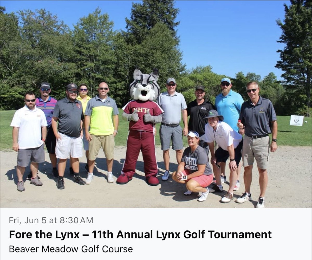 NHTILynx's tweet photo. Join us at Beaver Meadow Golf Course on June 5th! ⛳️ 

This year’s event proudly supports NHTI’s newly created Athletics &amp; Campus Life Department—dedicated to elevating the full student experience through athletics, campus engagement, &amp; the moments that bring #LynxNation to life. https://t.co/YBi5rhquWQ