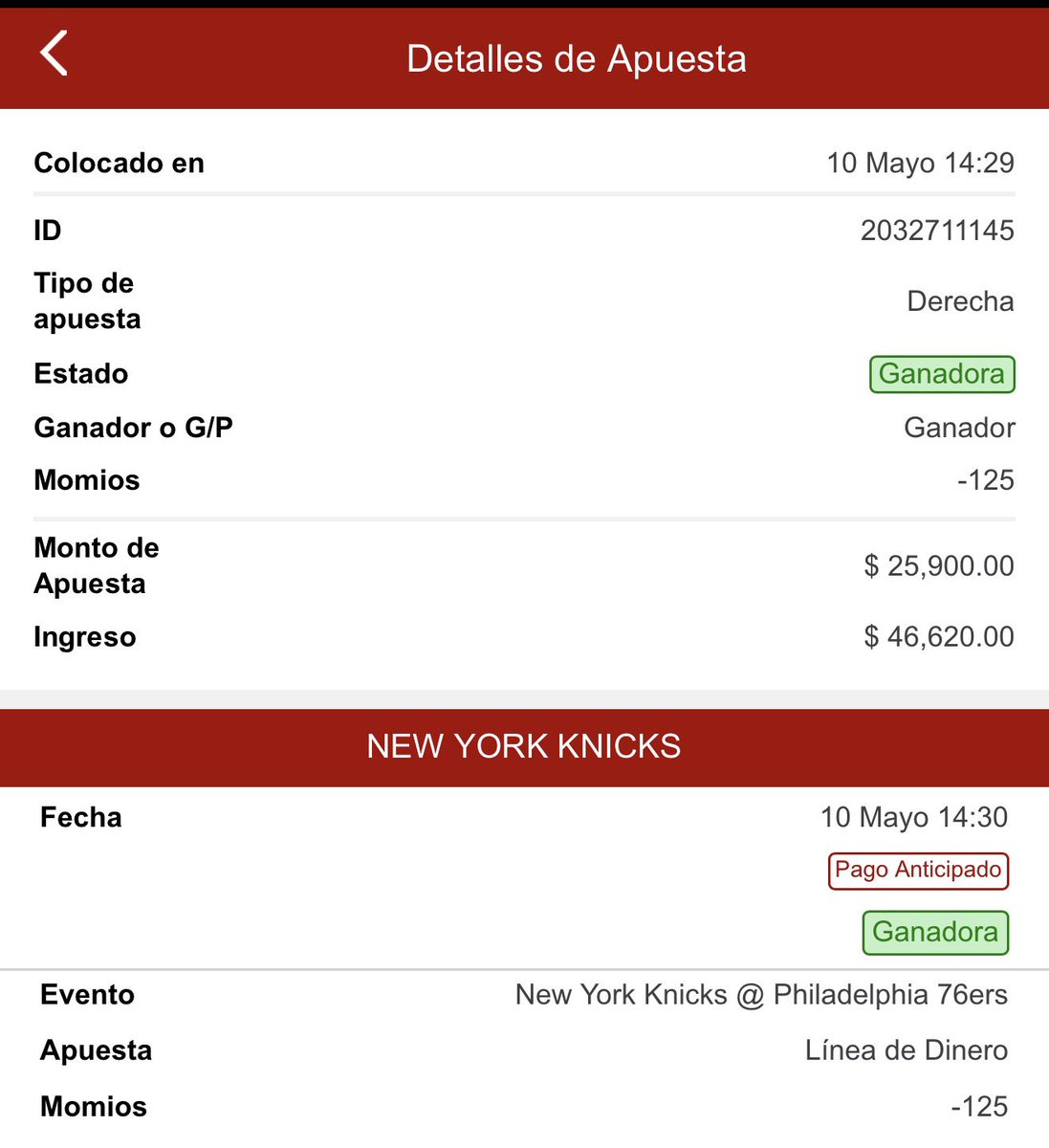 onlywinnersbets's tweet photo. Early Payout💰💰🔥
Pago Anticipado💰💰🔥
ONLY WINNERS… https://t.co/QdBaJCIb3V