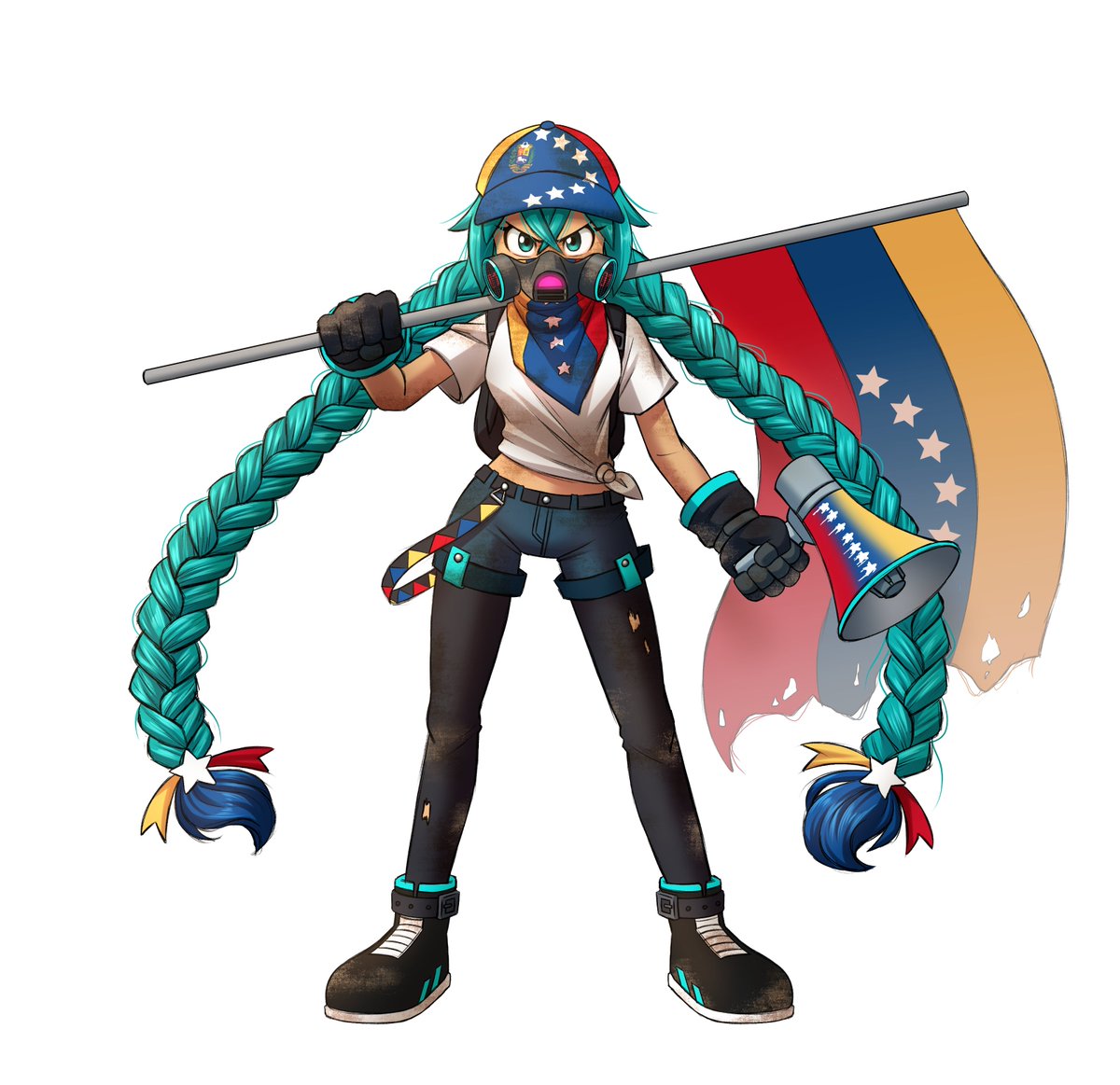 DrStarline's tweet photo. en 2024 dibujé a Venezuelan Miku, pero como la situación se puso tan delicada con Ya Saben Qué decidí no publicarla por seguridad propia 😭 https://t.co/3qzIv5bnN3