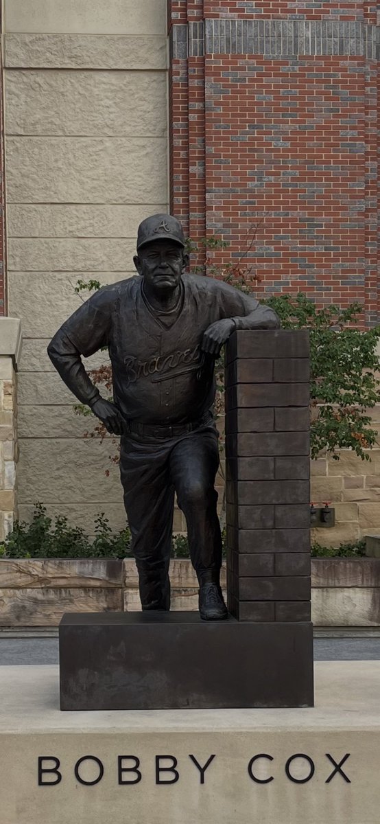 TigerMike0442's tweet photo. From my memories of Skip from visiting The A but the next time I visitin August to watch The Bravos battle the Dodgers in Atlanta, it should be #6 retired with the other Braves Legends but it should also read Bobby Cox Field @ Truist Park ๐ช๐ช๐๐๐โค๏ธโ๏ธโญ๏ธ#BravesCountry #RIPSkip https://t.co/ShVNctn7L6