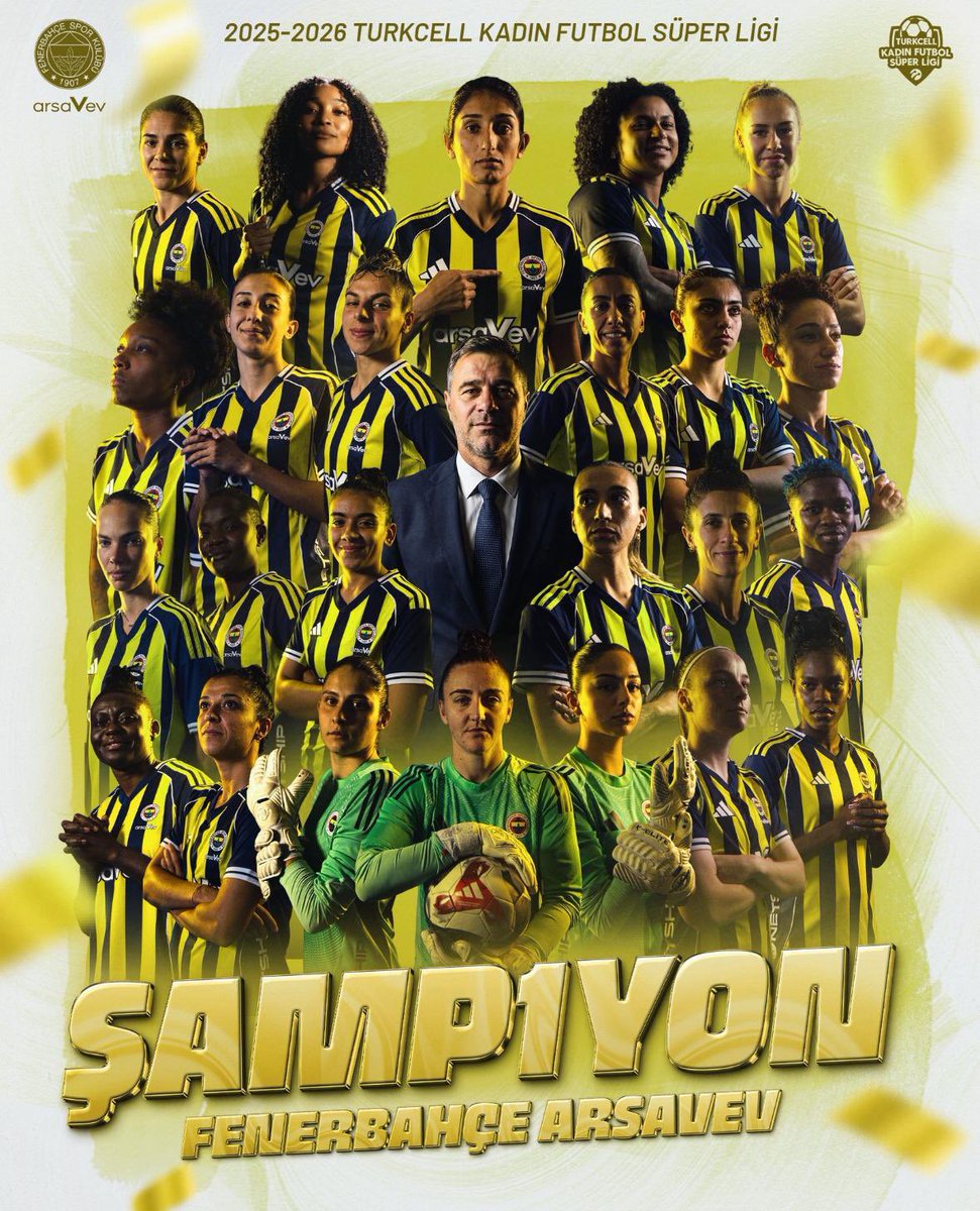 drbetulsayan's tweet photo. Şampiyon Fenerbahçe. 💛💙

Kadın Futbol Süper Ligi 2025-2026 sezonu şampiyonu Fenerbahçe arsaVev’i yürekten kutluyorum. 🏆

@kadinfutbolfb https://t.co/j55lnqIDjB