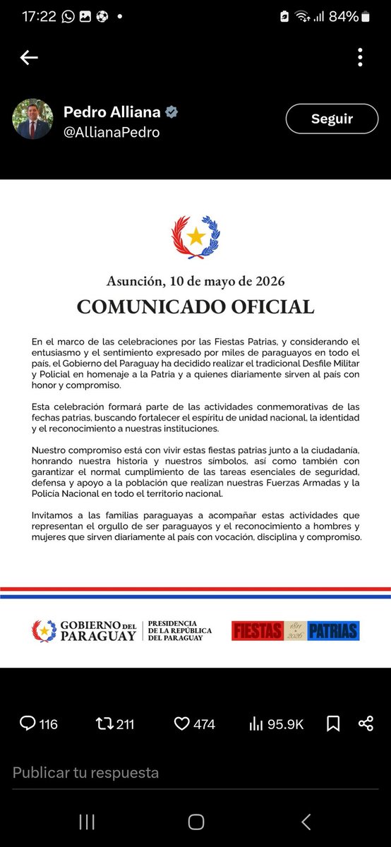 Hugo Estigarribia Gutièrrez tweet media