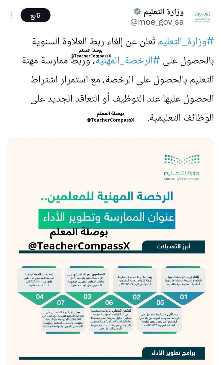بوصلة المعلم tweet media