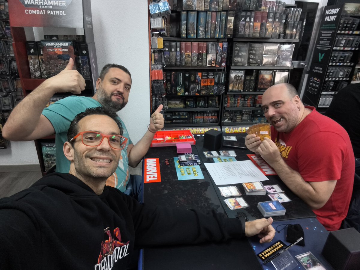 aventurerosaj's tweet photo. Mañana de MARVEL CHAMPIONS en @LudusBelli @Asmodee_es https://t.co/xg9MKWjodI