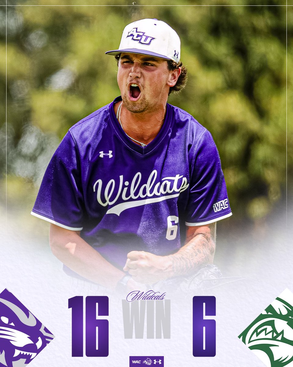 ACU_Baseball's tweet photo. ‼️𝐖𝐈𝐋𝐃𝐂𝐀𝐓𝐒 𝐖𝐈𝐍‼️

Your Wildcats run rule the Wolverines in the 8th to secure their final home WIN‼️🔥

#ATO | #GoWildcats https://t.co/6j7IUXbvtG