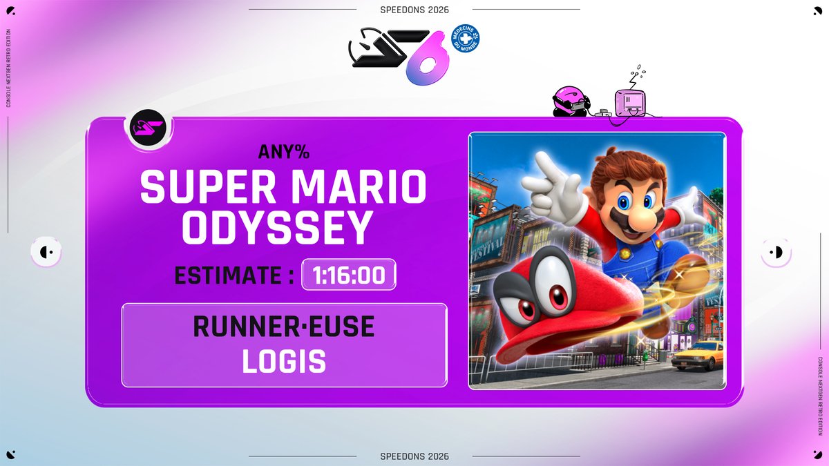 SpeeDonsFR's tweet photo. Super Mario Odyssey par logis

Any%

📺 mistermv https://t.co/ytA3Vzjb9k