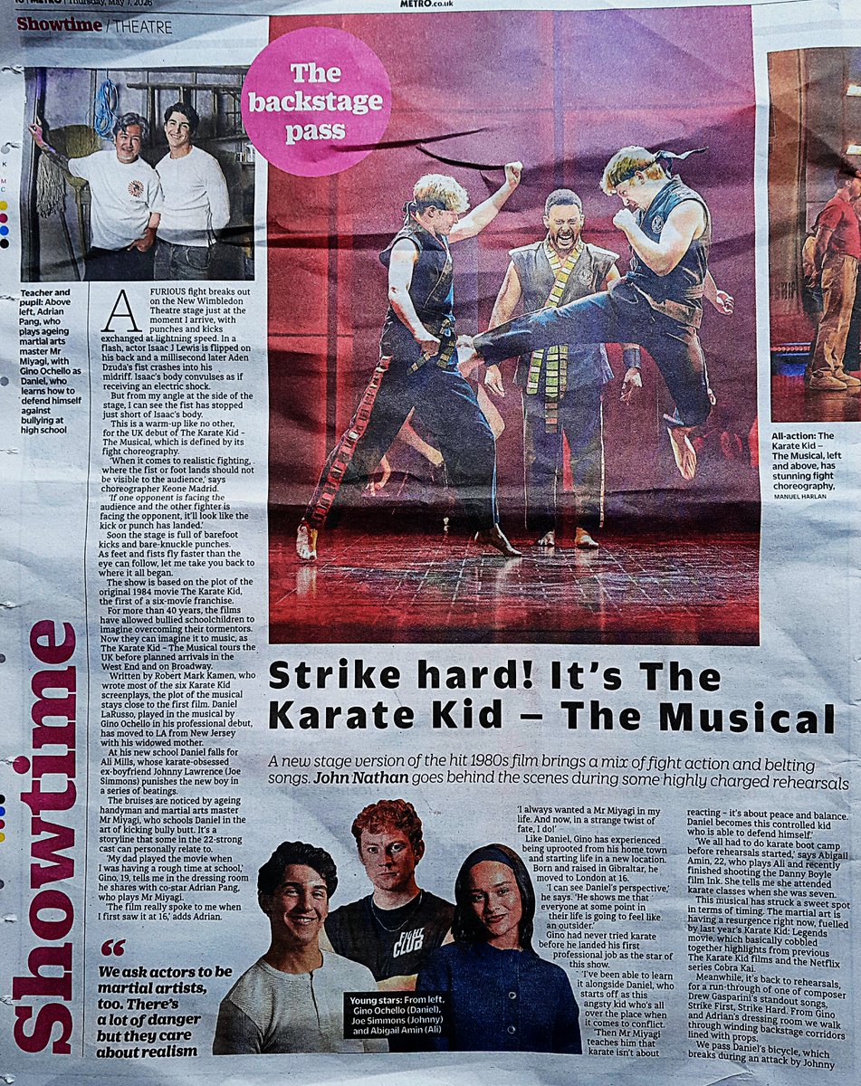 seanbwparker's tweet photo. The stereotyping of Japanese culture in this write up of Karate Kid - The Musical in the Metro is off the scale

I know I know, I should be writing for The Guardian

#WaxOn #WaxOff https://t.co/zMMlyxQXAR