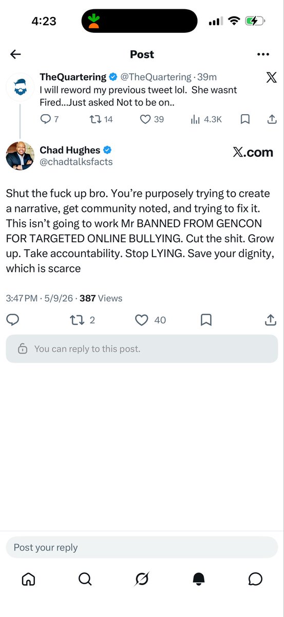 Chad Hughes tweet media