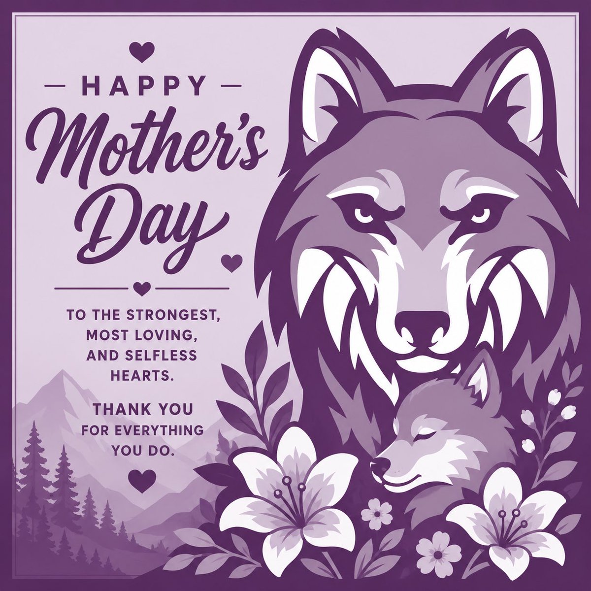 SernaAthletics's tweet photo. Happy Mother’s Day to all the amazing moms of the Wolfpack! 💜🐺
Thank you for your strength, love, sacrifice, and endless support you show every single day. Today we celebrate the hearts behind our pack. https://t.co/R6l85Lt6bj