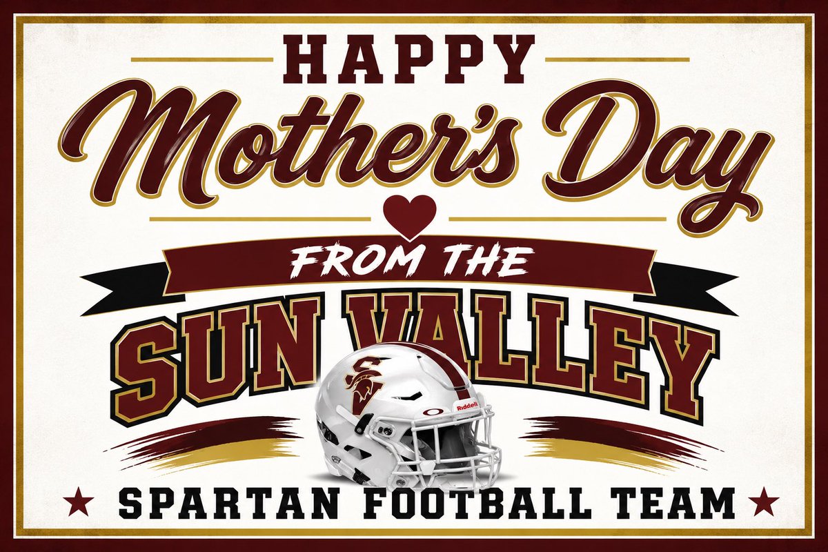 RecruitSVFB's tweet photo. Happy Mother’s Day from @SVSpartans_FB 

We hope all the Spartan moms have a day as amazing as they are! 
@SVHS_Athletics1 @SunValleyHSNC https://t.co/OqhySJLBjO