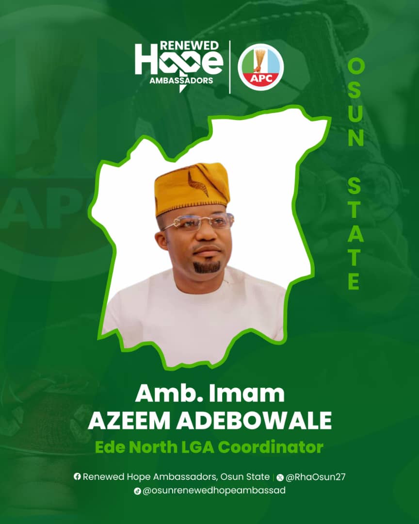 RhaOsun27's tweet photo. Our spotlight continues with the Local Government Renewed Hope Ambassadors serving across the Renewed Hope Ambassadors, Osun State Secretariat.

Their appointments reflect the Secretariat’s commitment to strengthening grassroots coordination, deepening community engagement, https://t.co/TVudf83QV7