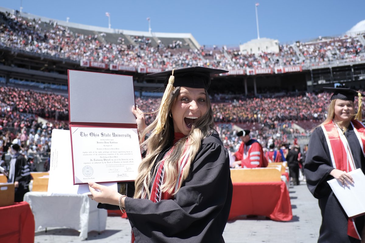 OhioState's tweet photo. The next chapter starts now. ๐๐ Congratulations to all 12,315 of our 2026 graduates and welcome to the #BuckeyeForLife family! https://t.co/gfI0r9jTeq