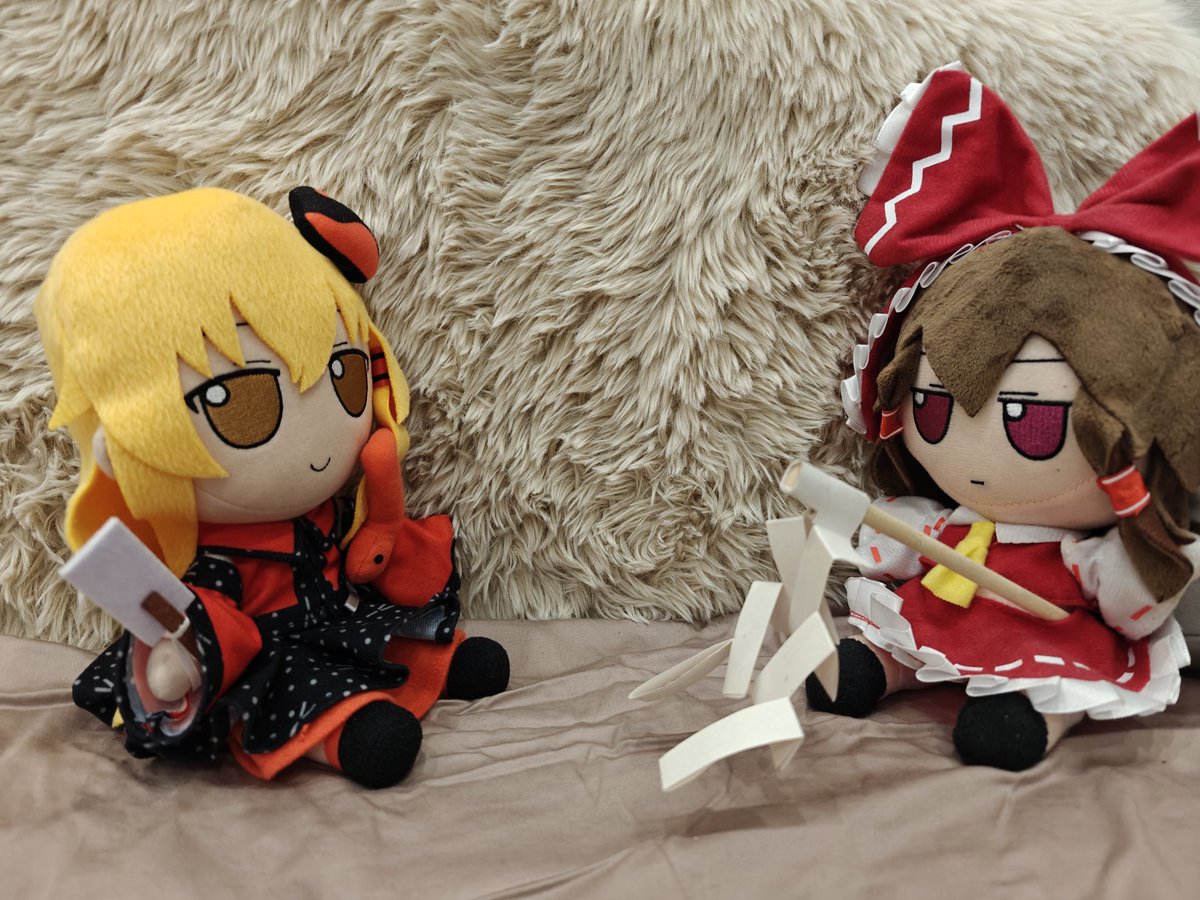 LampRa1der's tweet photo. 🐸Hey, Reimu, look! I am red, just like you🎀

#fumofumo #fumo #ふもふも https://t.co/7ubcobDCoO