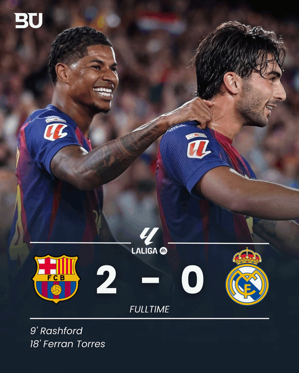 BarcaUniversal's tweet photo. FT: Barcelona 2-0 Real Madrid.

WE ARE LA LIGA CHAMPIONSSSSSS!!🏆🏆🏆🏆 https://t.co/1Nbjt2C7pQ