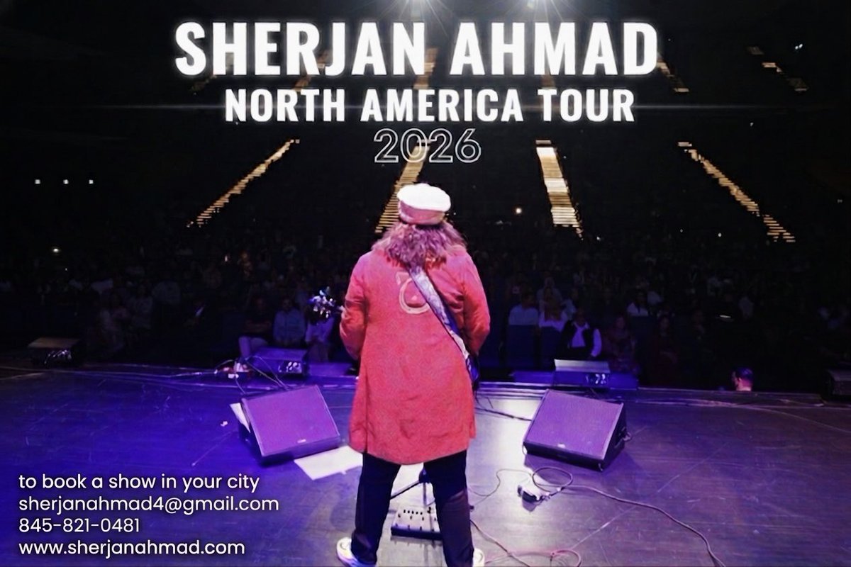 sherjanahmad's tweet photo. Excited to be going on the road this year and playing some awesome shows! Have some very cool stuff coming up and some incredible projects in the works! If you’re interested in booking a show in your city, check out the flyer for details.
#SherjanAhmad #NorthAmericaTour #Live https://t.co/i0dFi3k7J0