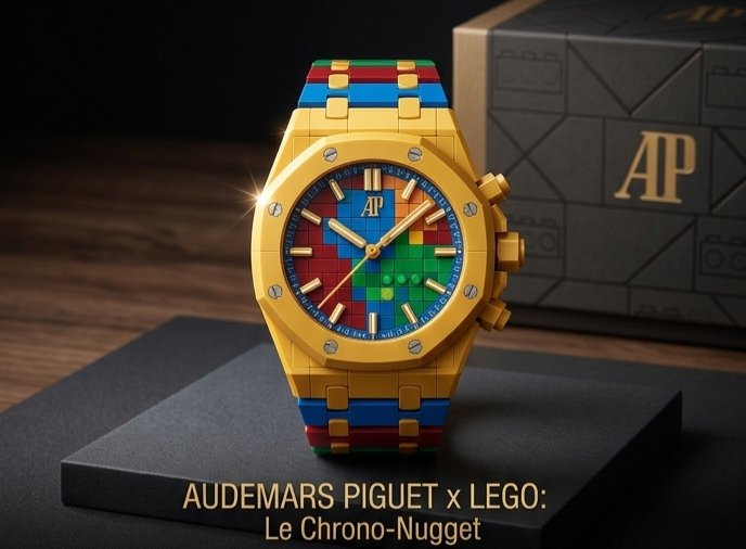 iinkAlchemy's tweet photo. BREAKING🚨: Audemars Piguet x LEGO.

​Fusing 150 years of Swiss mastery with high-precision polymers to create the world’s first "Master-Built" timepiece. Engineered for the boardroom and the playroom.

​$1,299 per kit. Some assembly required. #AudemarsPiguet #LEGO https://t.co/r1vxUxxXxQ