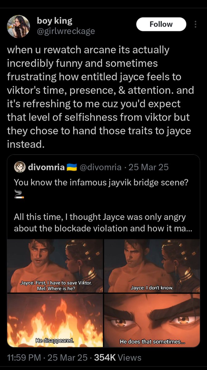 Jayvikwaistgrab's tweet photo. Jayce's possessiveness
#jayvik #arcane #jayvikmeta https://t.co/duXKFNI1MT