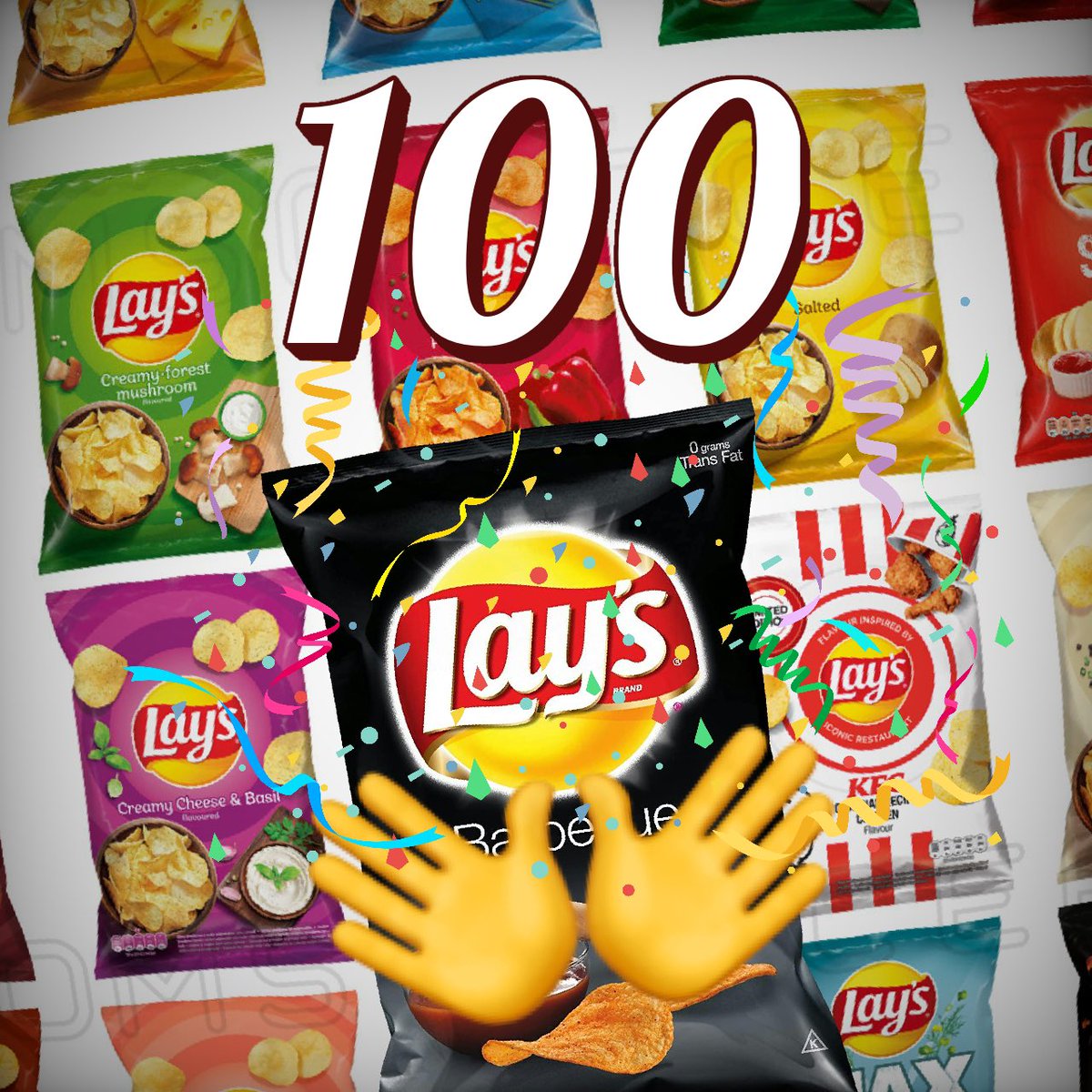 Lays_Barbecue's tweet photo. Thank you all for 100 FOLLOWERS!

Lay’s Barbecue https://t.co/DtVHsMlggZ