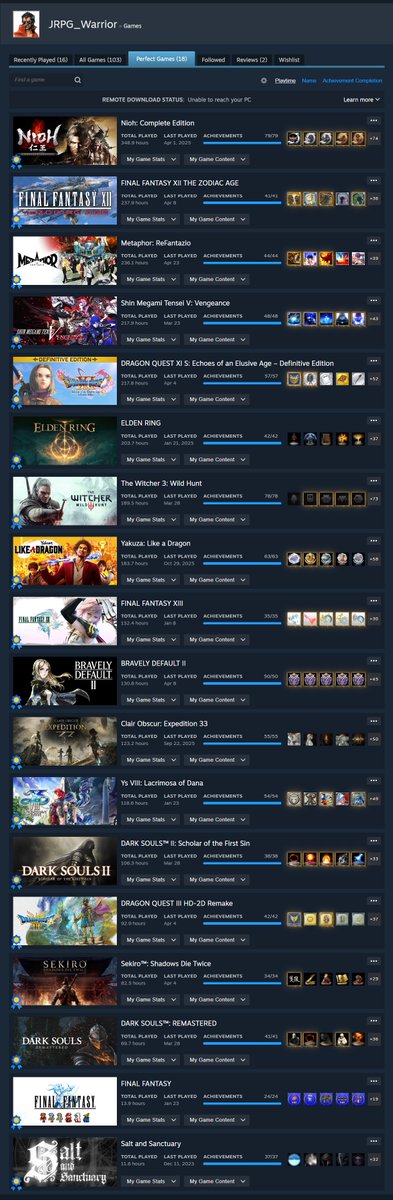 I've seen some people saying, ‘Steam Deck players don't play anything; they only emulate Nintendo games.’

I can only speak for myself; here are some games I’ve 100% completed on the Deck.
