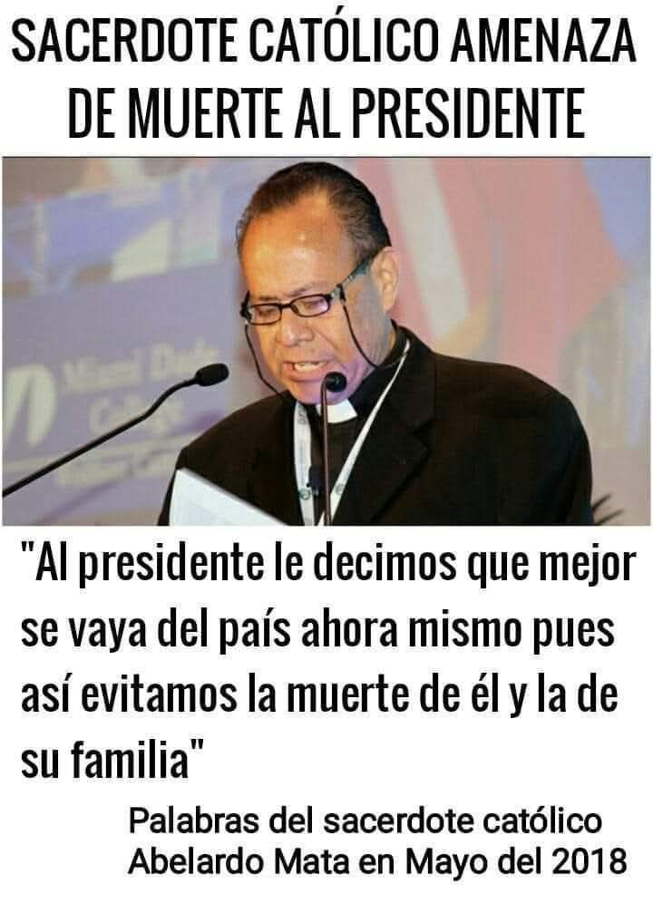 EnSuJuGo's tweet photo. Se imaginan que un sacerdote amenace de esa manera al presidente de USA?
Así de trastornada andaba y así quedó la cúpula de la iglesia católica en Nicaragua en 2018, ahora se hacen los víctimas 

@CNNEE @cnn @CafeconVozNi @cepal_onu @OEA_oficial @AlertaNews24 https://t.co/JYnjiWpBeB