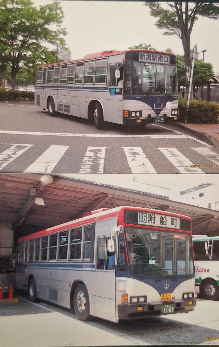 2008年､2007年に撮影した新潟交通本体時代のG1279とG1107です。