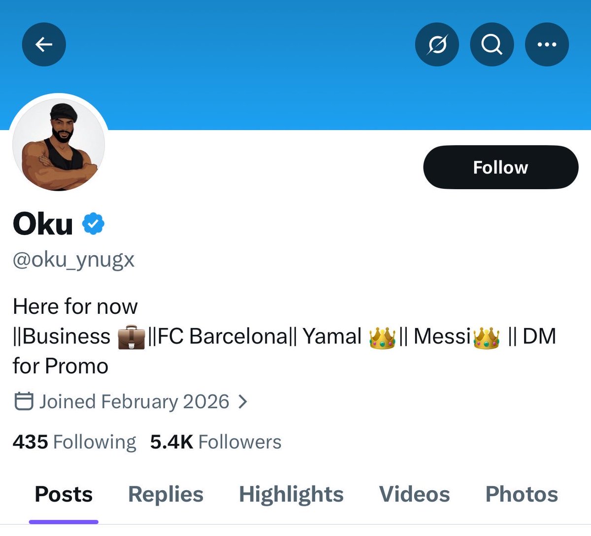 This is NOT Oku.

If Oku opens a new account, I'll let you know.