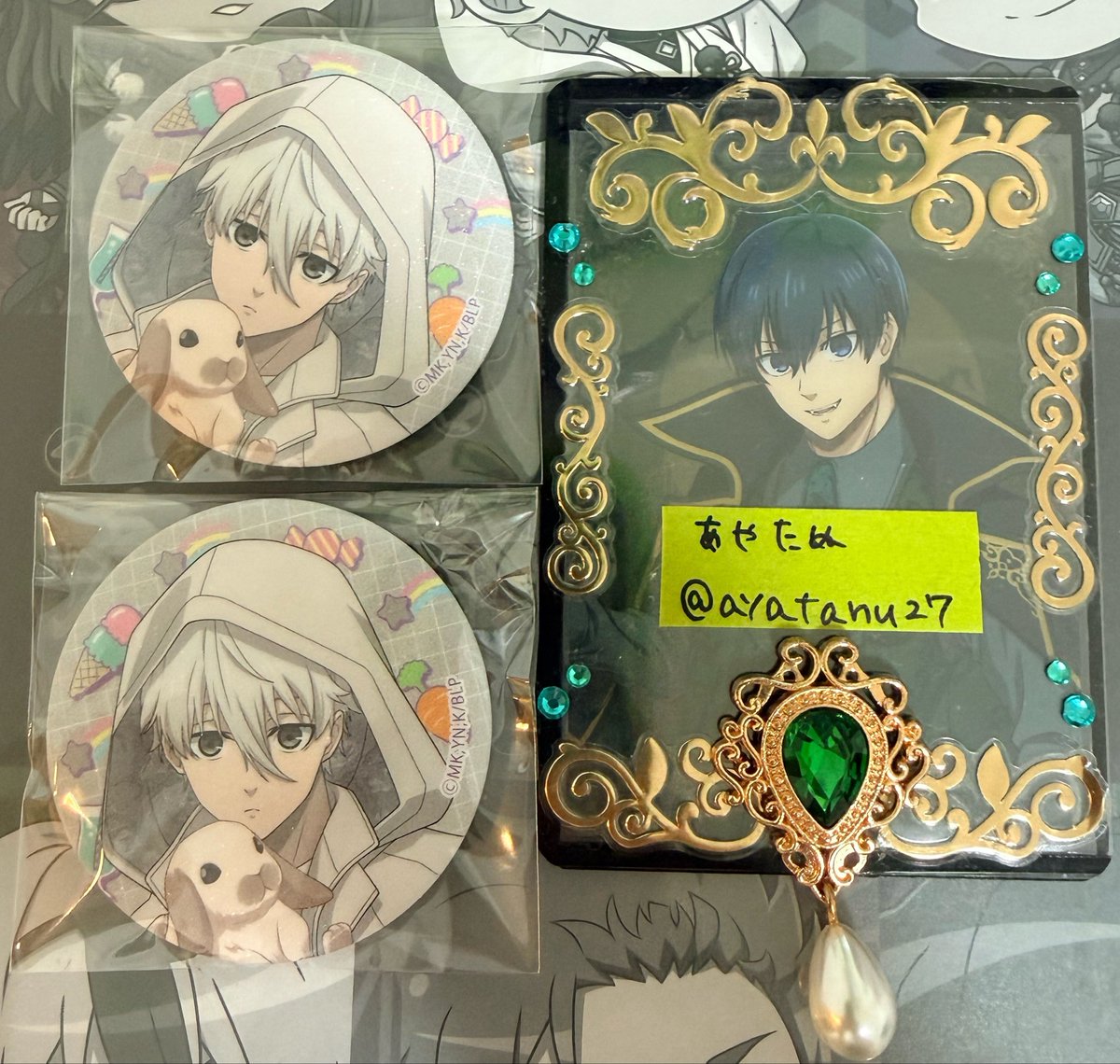 交換》ブルーロック マズル rabbit 缶バッジ 凪 💠譲 凪② 💠求 凛②
