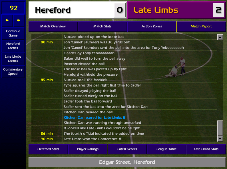 LateLimbsFC's tweet photo. A @danohaines brace secures Football League status for #LLFC in 03/04.
100 league points still manageable. FA Trophy still in the crosshairs for the double.
Viva Late Limbs! https://t.co/UW8R80rfdO