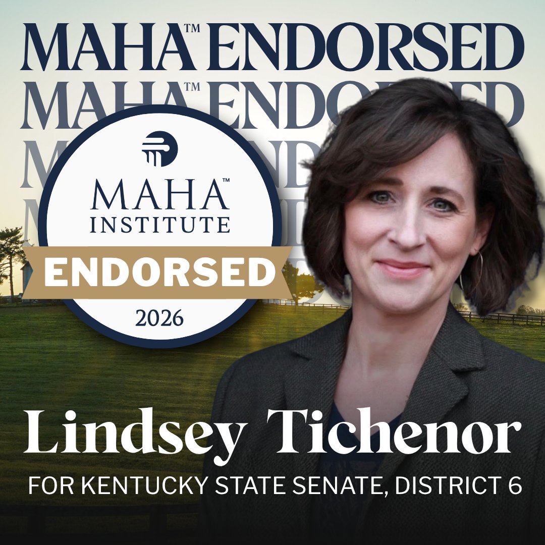 MAHA_Institute's tweet photo. 🗳️We are pleased to endorse Lindsey Tichenor for Kentucky Senate District 6. @tichenor4ky 

Lindsey understands that freedom is not a gift from the state, but a natural right that must be shielded from every form of bureaucratic encroachment. Lindsey’s commitment to the MAHA movement is defined by a sophisticated and deeply inquisitive approach to both the political and scientific landscapes, allowing her to navigate complex issues with a level of insight that is as rare as it is essential. 

She does not merely advocate for liberty; she understands its structural mechanics, recognizing that the government must never be in a position to interfere with the sanctity of private family life.