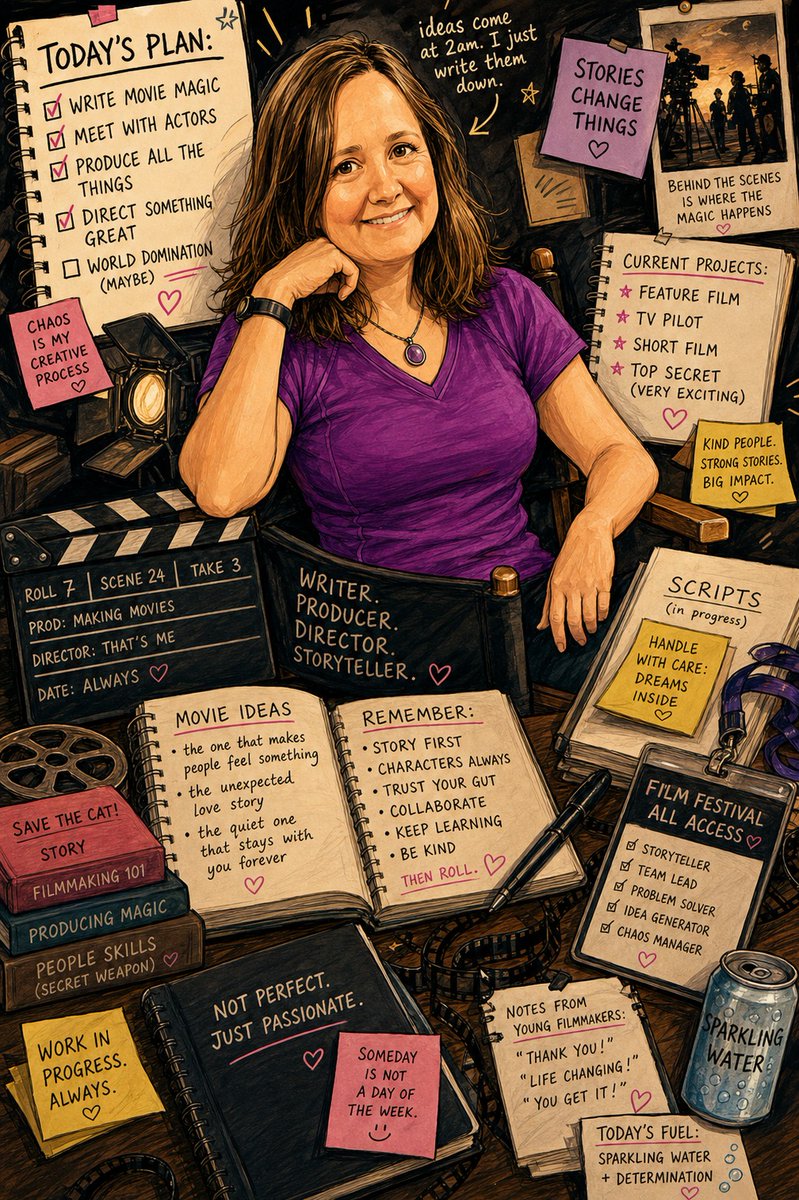KavalAuthorActs's tweet photo. Is your ChatGPT “unhinged bio” this accurate too? 🤣
“Hi, I’m Pam. I make films, wrangle actors, teach young filmmakers &amp; question my life choices at 2am while exporting footage.” https://t.co/ytJ9Blsmlq