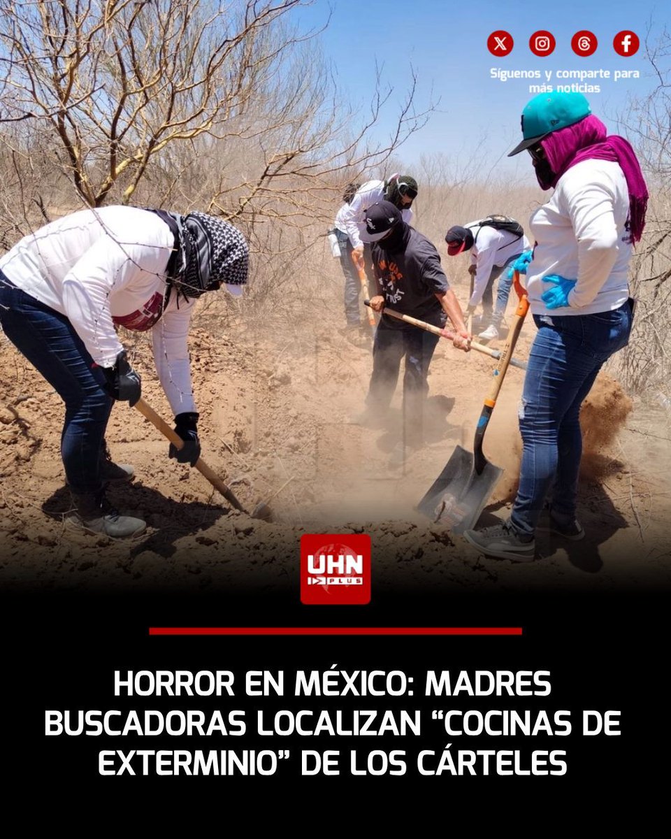 🇲🇽‼️ | En pleno Día de las Madres, colectivos de buscadoras anunciaron el hallazgo de "cocinas de exterminio" de los cárteles, ubicadas en Tamaulipas. Las activistas informaron que en el lugar encontraron huesos humanos y pertenencias de las víctimas.