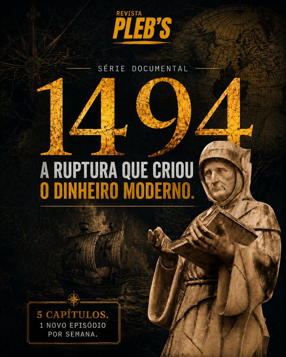Jeff_Plebs's tweet photo. O que aconteceu em 1494?

A resposta é história que ninguém conta sobre a origem do dinheiro moderno, desde a raiz.

1494 é uma série documental da Revista Plebs em 5 capítulos. Um novo episódio por semana. 

O primeiro episódio está no ar. Link na bio. https://t.co/MUrOmv7U2f