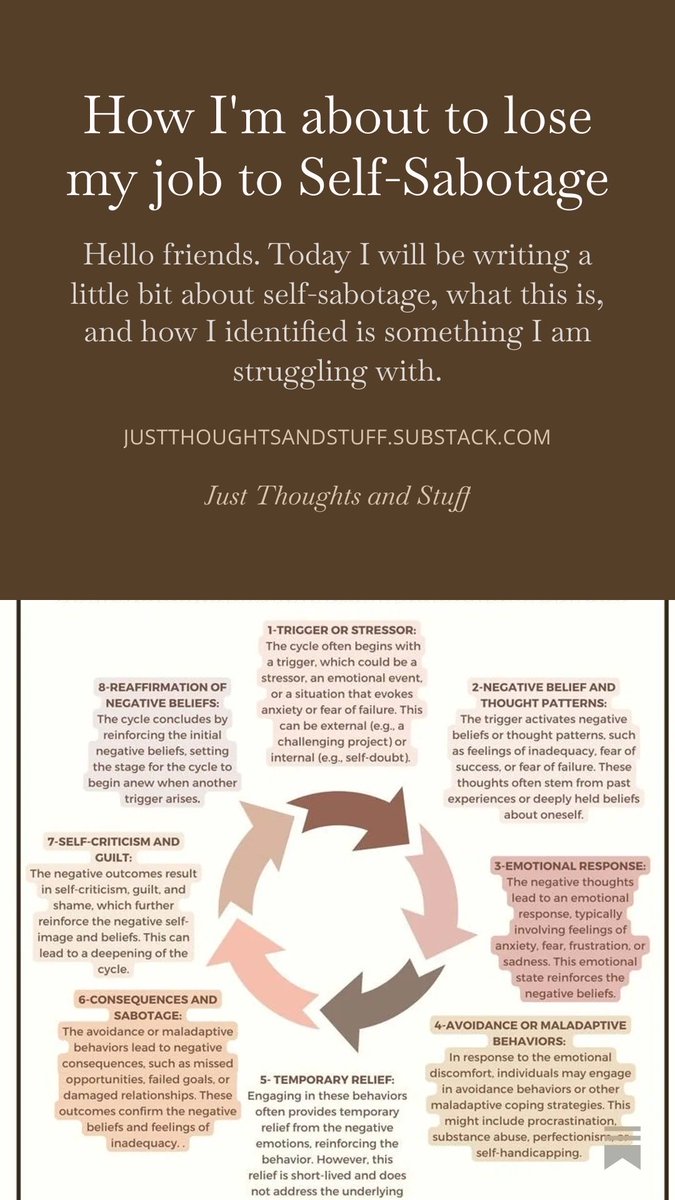 monsemenbel07's tweet photo. Joins my Substack profile to relate with experiences, learn and support each other 🫶🏼✨ 

I invite you to read my new post - How I’m about to lose my job to Self-Sabotage?

https://t.co/wIewtAkRQu

Love ya! 🫶🏼✨ #substack https://t.co/HuOYg0RQce