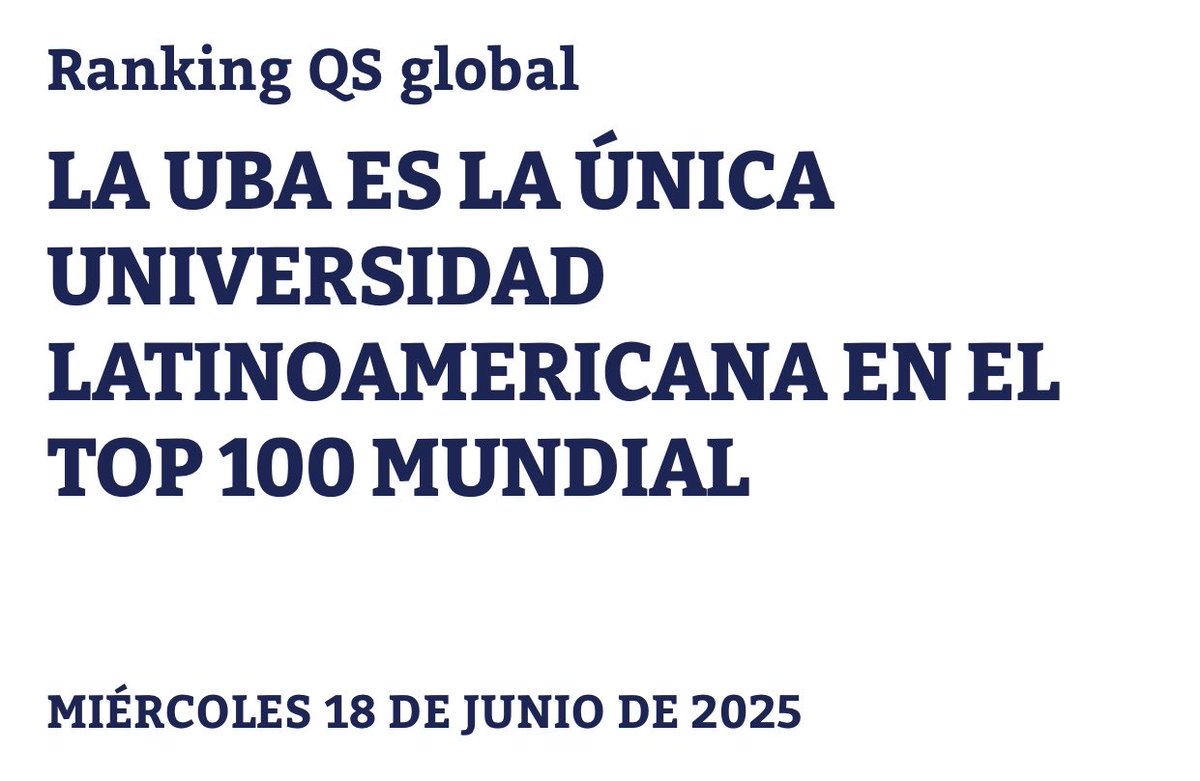 diegoberardogc's tweet photo. Por esto el gobierno, y sus voceros (incluídos algunos que se dicen periodistas culturales), quieren destruir a las Universidades Públicas.

Porque son las únicas instituciones estatales que nos prestigian en el mundo.

El 12 #yomarcho https://t.co/Gm6GSlpYNH