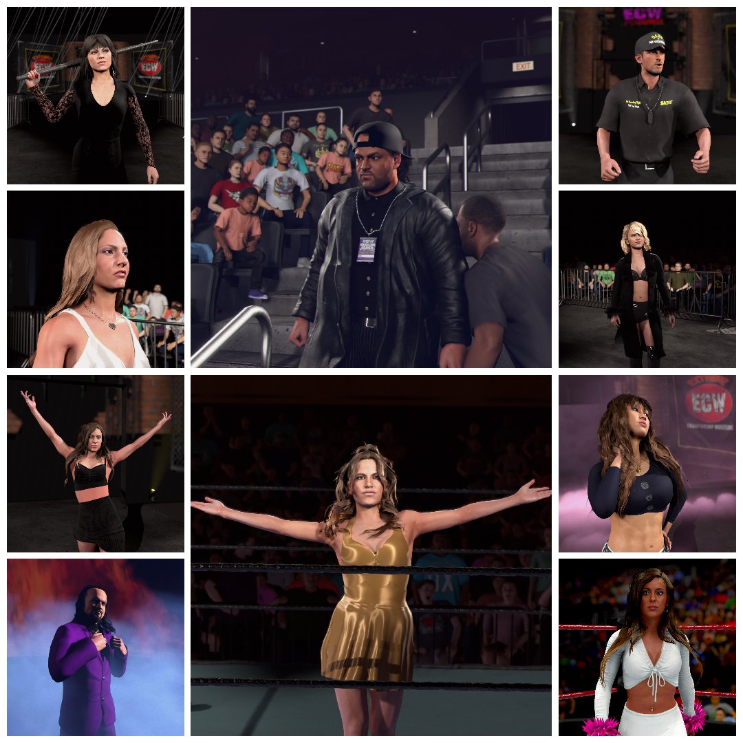 Tyrant185's tweet photo. Manager Pack 1, featuring 9 ECW stars is now available!

Beulah
Bill Alfonso
Dawn Marie
Francine
James Mitchell
Kimona
Paul E. Dangerously
Tammy Sytch
Woman

Tags: Tyrant185, @IconsOfTheRing

Credits:
@The_SkyFactor
@KRadiation
@federation71bm
GOATXUNDERTAKER

#WWE2K26 #WWE #ECW https://t.co/Q1ZgwBhisn