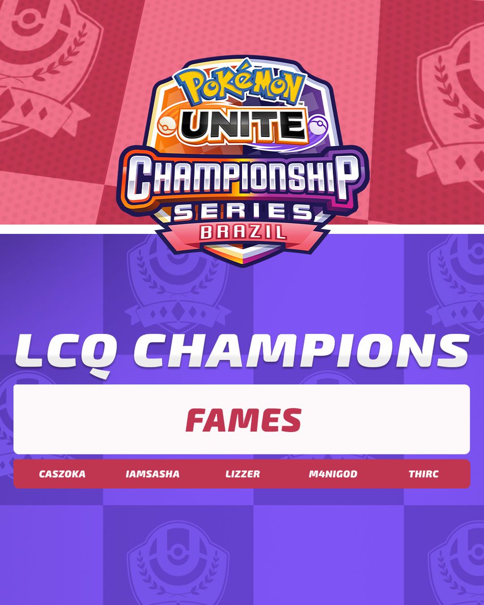 UniteEsports's tweet photo. After taking Tuzzy E-Sports down in the Grand Finals, Fames are your BR LCQ Champions 👏

Both Fames and Tuzzy E-Sports have qualified to the World Championships by reaching the Grand Finals in the BR region!

#PokemonUNITE | #UNITEesports https://t.co/obkXY2DkZD