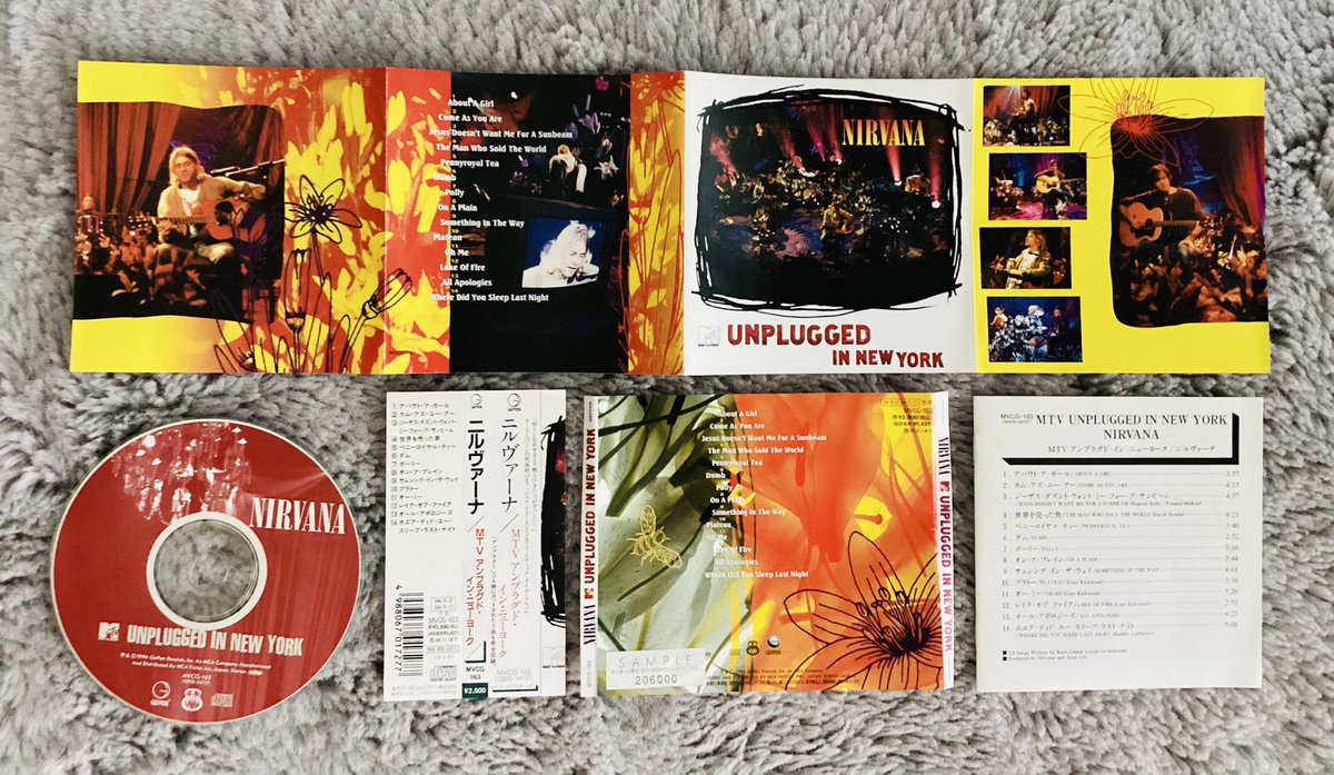 今日の箱ヒョコCDその873 MTV Unplugged In New York by Nirvana (1994