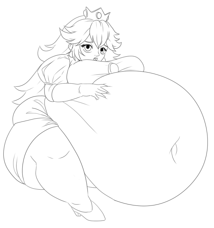 Anoart1994's tweet photo. Working on a new piece. Fat Peach is so cute. https://t.co/xalbQCq2zE