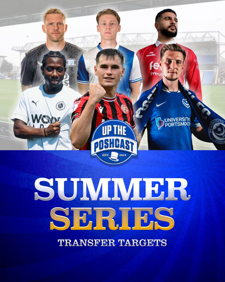 UpThePoshcast's tweet photo. 🚨 NEW EPISODE! 

☀️ The first of the summer series, as the hosts name their transfer targets for the upcoming window

😮 41 players named 
👀 Potential signings from #WxmAFC &amp; #ITFC
😳 Darragh MacAnthony has a lot of work to do

🔗 https://t.co/wV2qmYbqfv

#pufc #UpThePoshcast https://t.co/TNf3AJkpUX