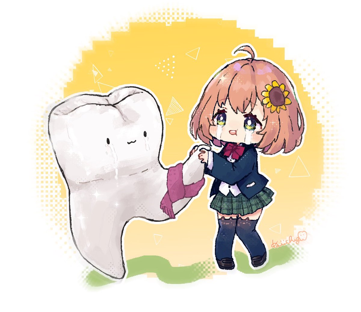 本間ひまわり 「#ひまあーと Dental FanArt」|キイチゴのイラスト