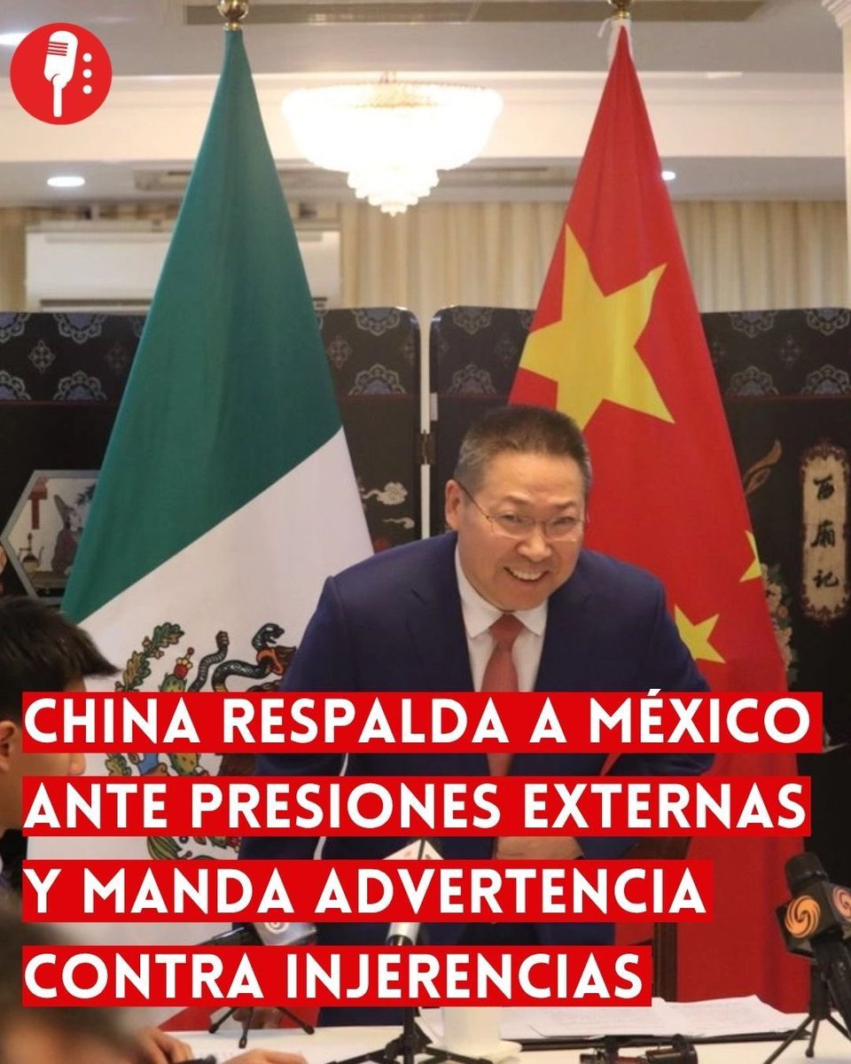 👀📲 #LoMásVistoDeLaSemana

⭕ OJO | CHINA RESPALDA A MÉXICO ANTE PRESIONES EXTERNAS Y MANDA ADVERTENCIA CONTRA INJERENCIAS

En el marco del 164 aniversario de la Batalla de Puebla, la embajada de China en México manifestó su respaldo a la soberanía nacional. A través de un