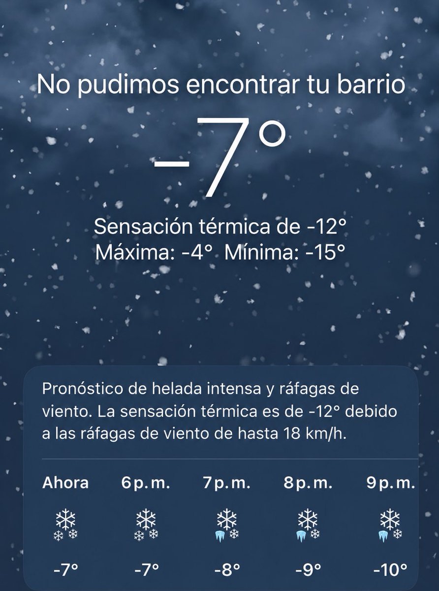 Me dicen si hace frio en sus barrios?