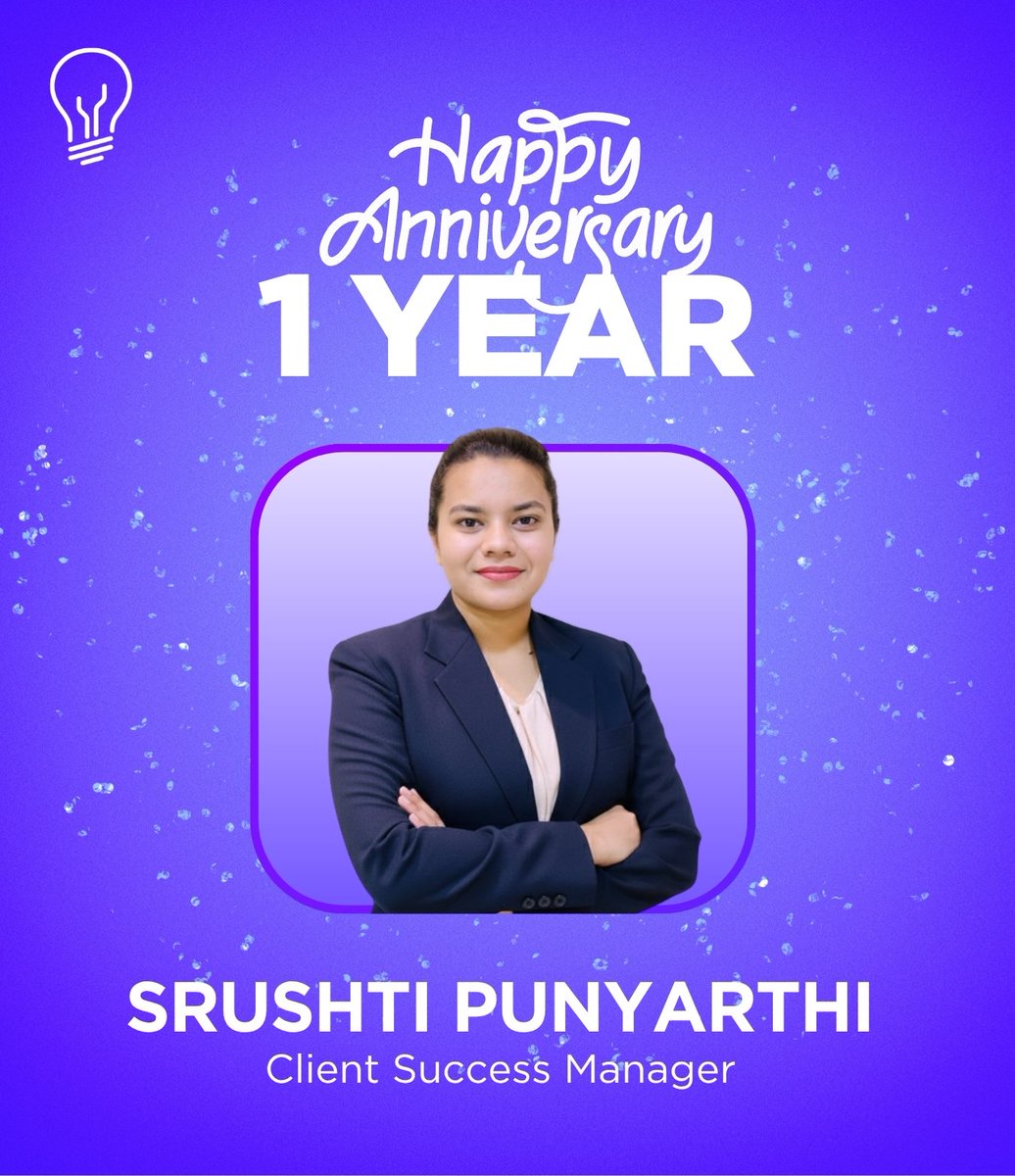 ZoneITSolutions's tweet photo. 🎉 Happy 1-Year #WorkAnniversary, Srushti! 

Thank you for an amazing year of dedication, growth, and positive energy at @ZoneITSolutions. Wishing you many more milestones ahead! 🌟

Please join us in celebrating Srushti, our Client Success Manager, on her work anniversary! 👏 https://t.co/PAqtJcgaqs