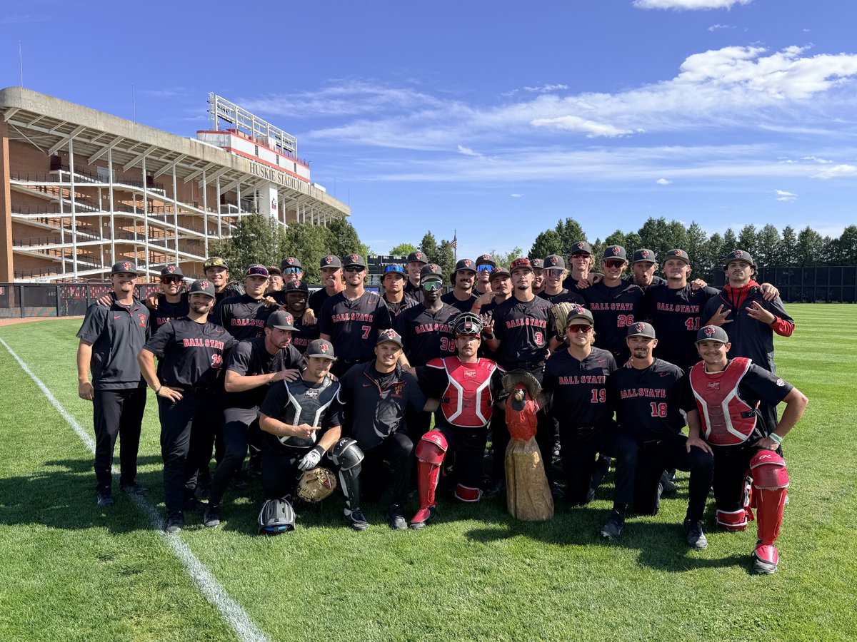 CoachMaloney's tweet photo. Our boys after their much needed victory today against a solid Northern Illinois team.  So many guys contributed but none more than John Chambers, Brett Griffiths, and and Gavin Balius.  Go Cardinals! https://t.co/OW2i3WZdv3