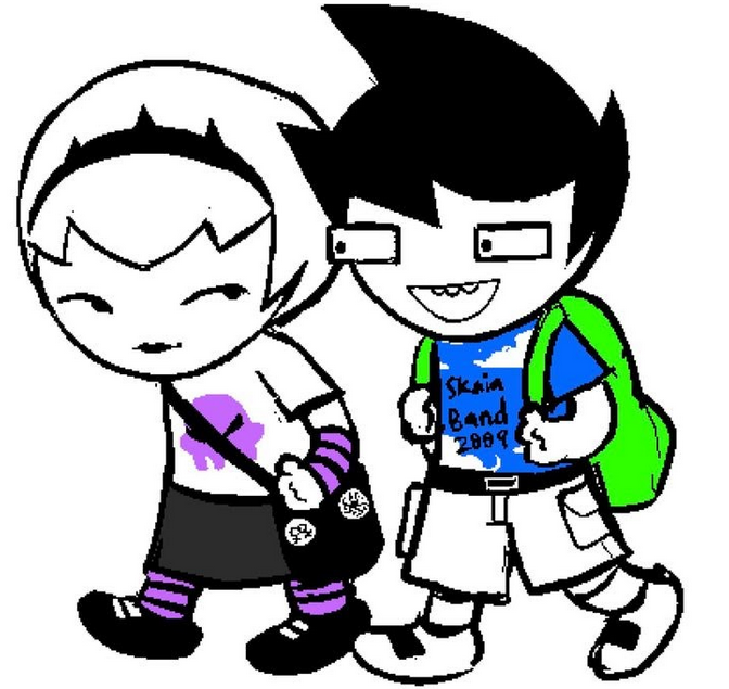 homestuck_anon's tweet photo. I like to imagine what it would have been like if Mom Lalonde and Dad  Egbert had gotten married when John and Rose were still babies.I need  John and Rose as siblings https://t.co/BQnGvZE54R